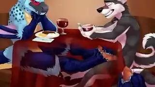 احتفال جنسي حيواني ينتهي بقذف على الوجه