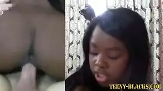 مراهقة سوداء بالكاد قانونية جنس جماعي وحشية وقذف داخلي