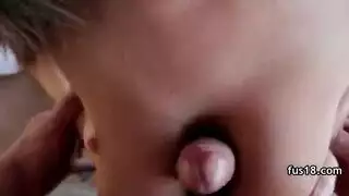 petite teen takes rough anal from bbc